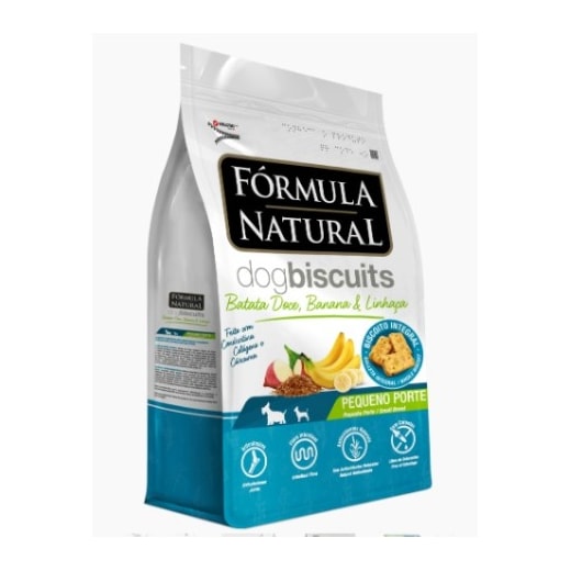 Biscoito Fórmula Natural Porte Pequeno Batata Doce, Banana e Linhaça 250gr