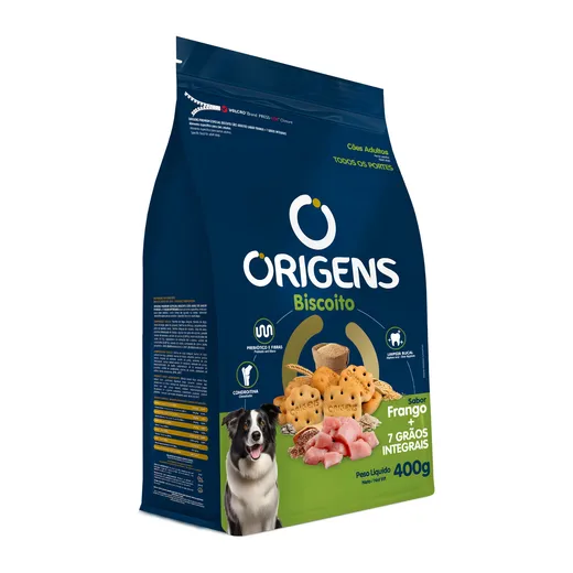 Biscoito Origens Adulto Frango 7 Grãos 400gr