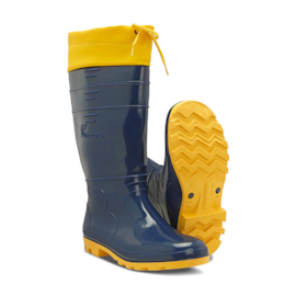 BOTA CALFOR AZUL/AMARELA NR.45