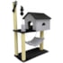 Brinquedo Arranhador 1852-45 House Est Preto e Cinza 70x35x104Cm São Pet