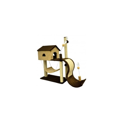 Brinquedo Arranhador Ref.1861-31 House Toboga Marrom e Bege São Pet