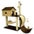 Brinquedo Arranhador Ref.1861-31 House Toboga Marrom e Bege São Pet