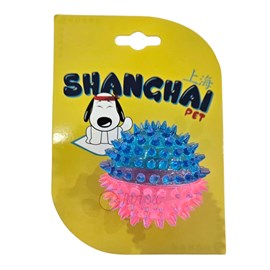 Brinquedo Shanghai Bola Espinho Azul / rosa 7cm ref05