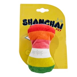 Brinquedo Shanghai Pelucia Osso De Arco-iris ref:03
