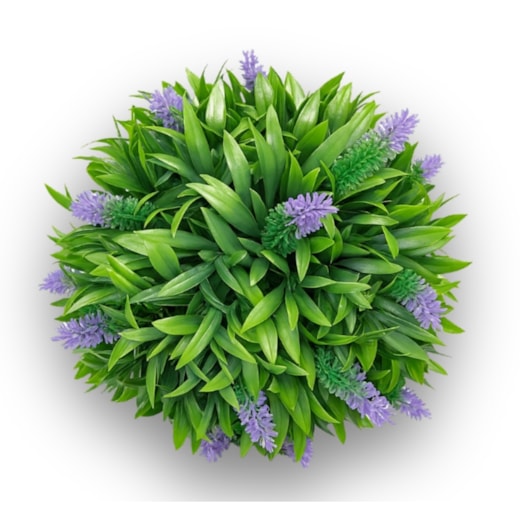 Buxinho Artificial Redondo Lavanda 28cm