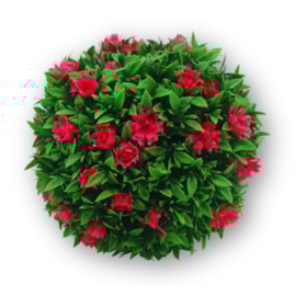 Buxinho Artificial Redondo Rosas 28cm