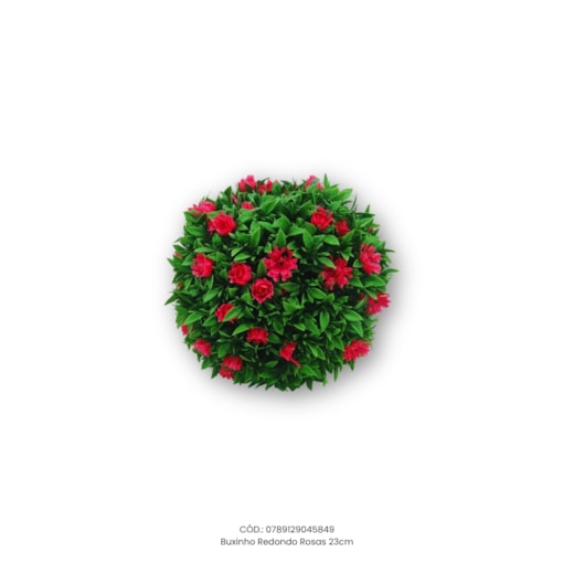 Buxinho Redondo Rosas 23cm