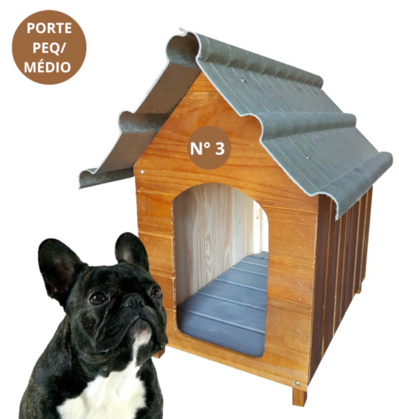 CASA CAES MADEIRA TELHADO ECO NR.05 BEETHOVEN - Avipec Produtos