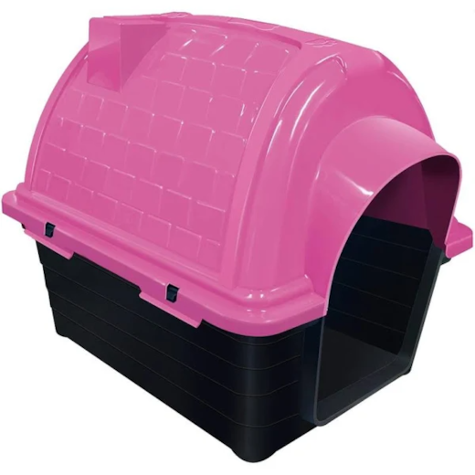 Casa Cães Plastico Iglu Nr.02 Rosa Furacão Pet