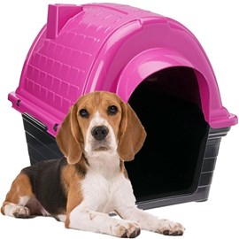 Casa Cães Plastico Iglu Nr.03 Rosa Furacão Pet