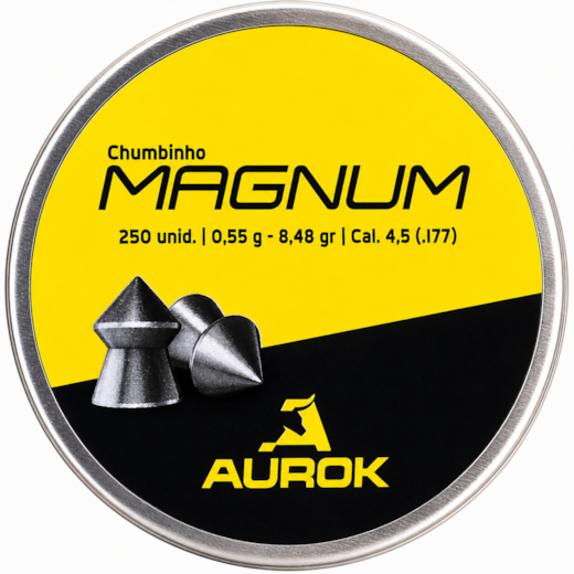 Chumbinho Aurok 4,5mm Magnum 250 Unidades