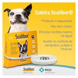 COLEIRA ANTIPARASITARIA SCALIBOR 19GR 48CM PEQUENO/MEDIO