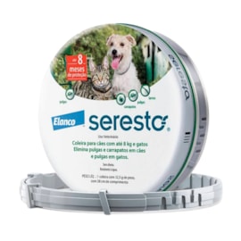 Coleira Antipulgas Seresto Cães e Gatos Até 8kg com 38cm