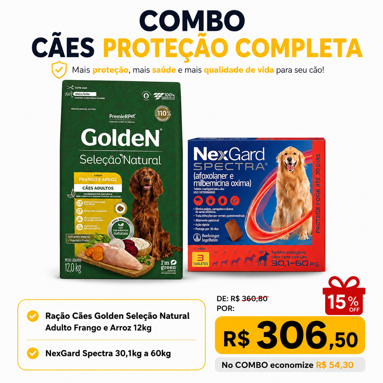 Combo Cães Proteção Completa - Avipec Produtos