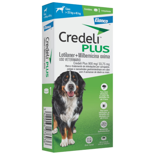 Credeli Plus Cães 22 A 45 Kg 900 Mg 1 Comprimido
