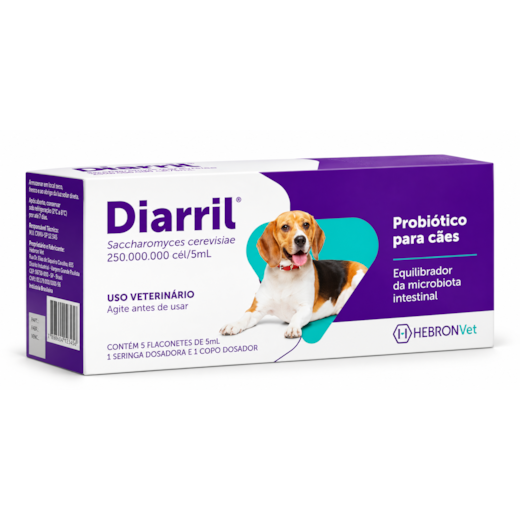 Diarril Hebron Vet com 5 comprimidos 25ml