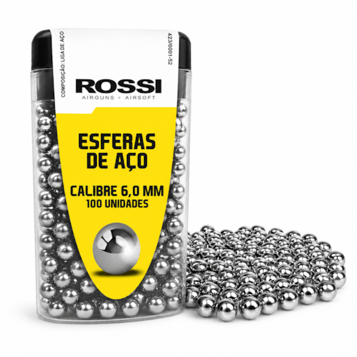 Esfera de Aço Rossi 6,0mm Tubete 100 Unidades