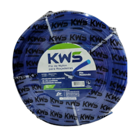 Fio Nylon Redondo 3,0mm 2Kg Azul KWS