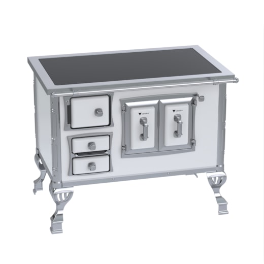 Fogão a Lenha N°2 Século  XVIII Premium SD Branco