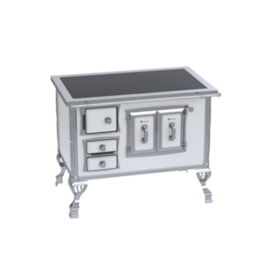 Fogão á Lenha N°2 Vidro Direito Branco Marumby