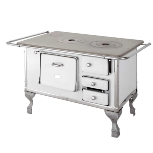 Fogão a Lenha N°3 Branco Esquerdo Marumby