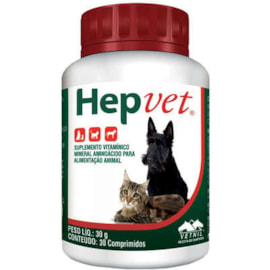 Hepvet 30 Comprimidos Suplemento Alimentar Vetnil