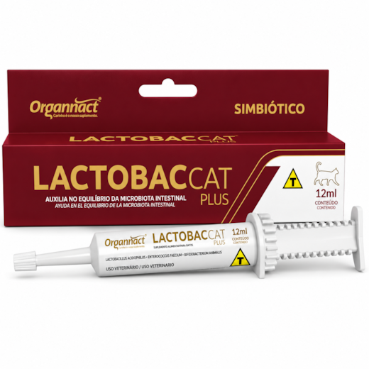 Lactobac Cat Plus Organnact Suplemento Vitamínico 12 ml