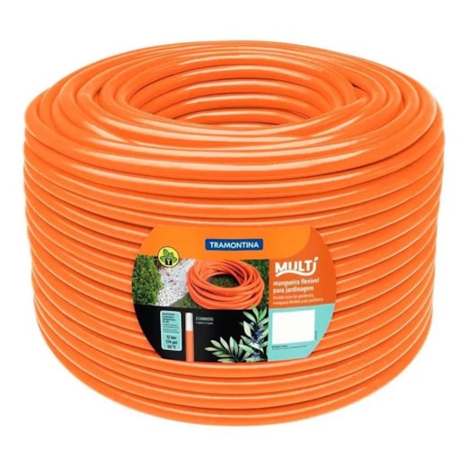 Mangueira Jardim Laranja 1/2 25M super flexível Tramontina