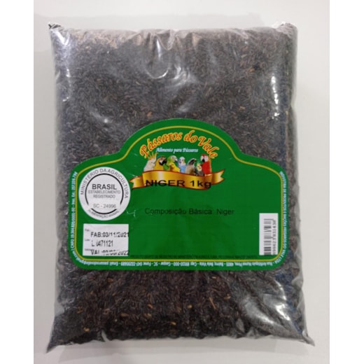 Mistura Aves Niger Pássaros do Vale 01kg