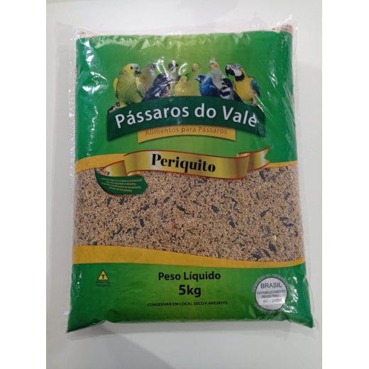 Mistura Aves Periquito Pássaros do Vale 5kg