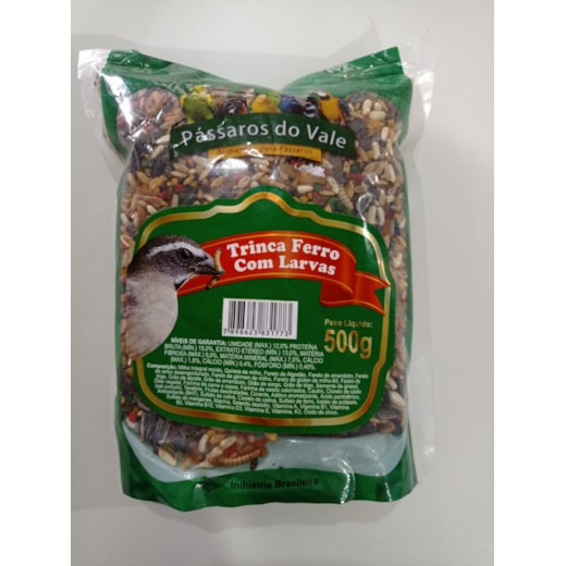 Mistura Aves Trinca Ferro com Larvas Pássaros do Vale 500gr