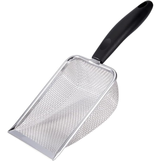 Pá inox para areia de gato