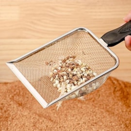 Pá inox para areia de gato