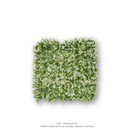Parede Verde Artificial Buxinho Branco 50x50