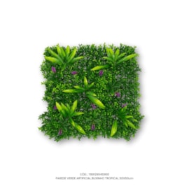 Parede Verde Artificial Buxinho Tropical 50x50