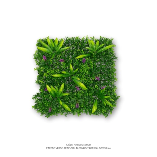 Parede Verde Artificial Buxinho Tropical 50x50