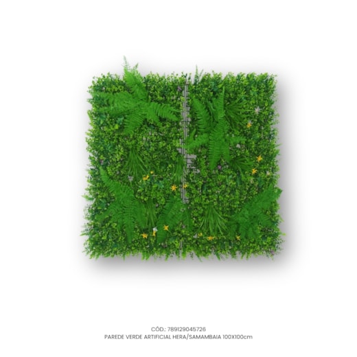 Parede Verde Artificial Hera/Samambaia 100x100