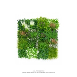 Parede Verde Artificial Lavanda/Dracena 100x100
