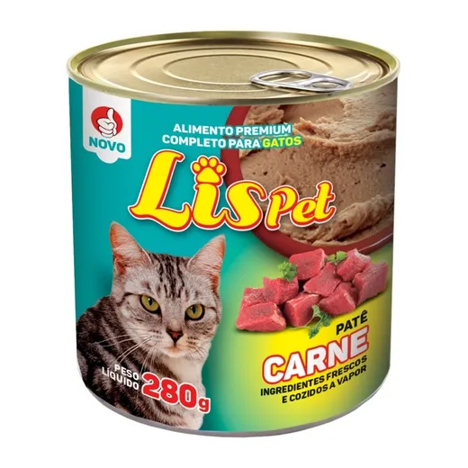 Patê Gato Lispet Carne Adulto 280g