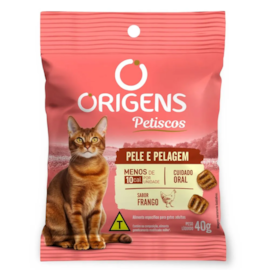 Petisco Gato Origens Pele e Pelagem 40gr