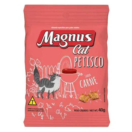PETISCO MAGNUS CAT RECHEADO CARNE 40GR