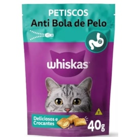 Petiscos Whiskas Anti Bola de Pelo 40g