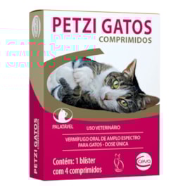 Petzi Gatos 4 Comprimidos