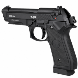 Pistola de Pressão QGK Airsoft A1 92 S AG 4.5mm CO2 Preta