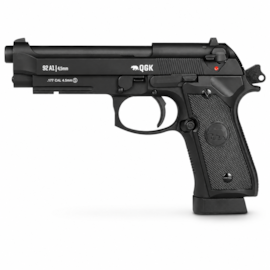 Pistola de Pressão QGK Airsoft A1 92 S AG 4.5mm CO2 Preta