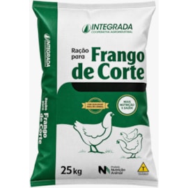 Ração Aves Corte Inicial 25kg Farelada Integrada