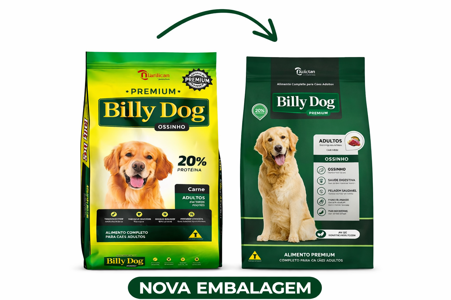 Ração Cães Billy Dog 20% 15KG - Avipec Produtos