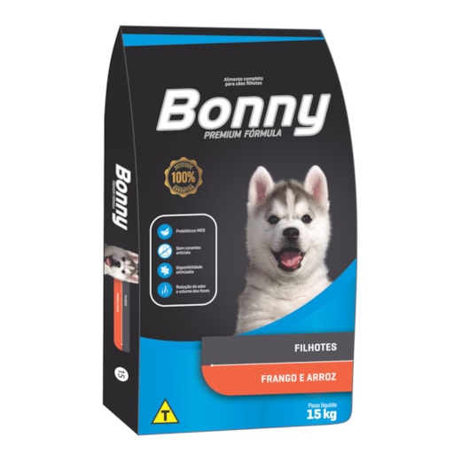 RAÇÃO CÃES BONNY FILH 15KG FRG/ARROZ AZUL