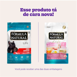 Ração Cães Fomula Natural Adulto Life 10,1kg Mini e Pequeno
