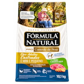 Ração Cães Formula Natural Adulto Pro 10,1kg Mini e Pequeno Controle de Peso Sabor Peru+